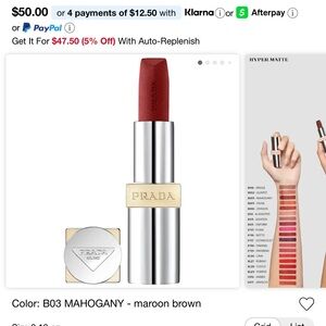 Prada Monochrome Lipstick in Deep Green